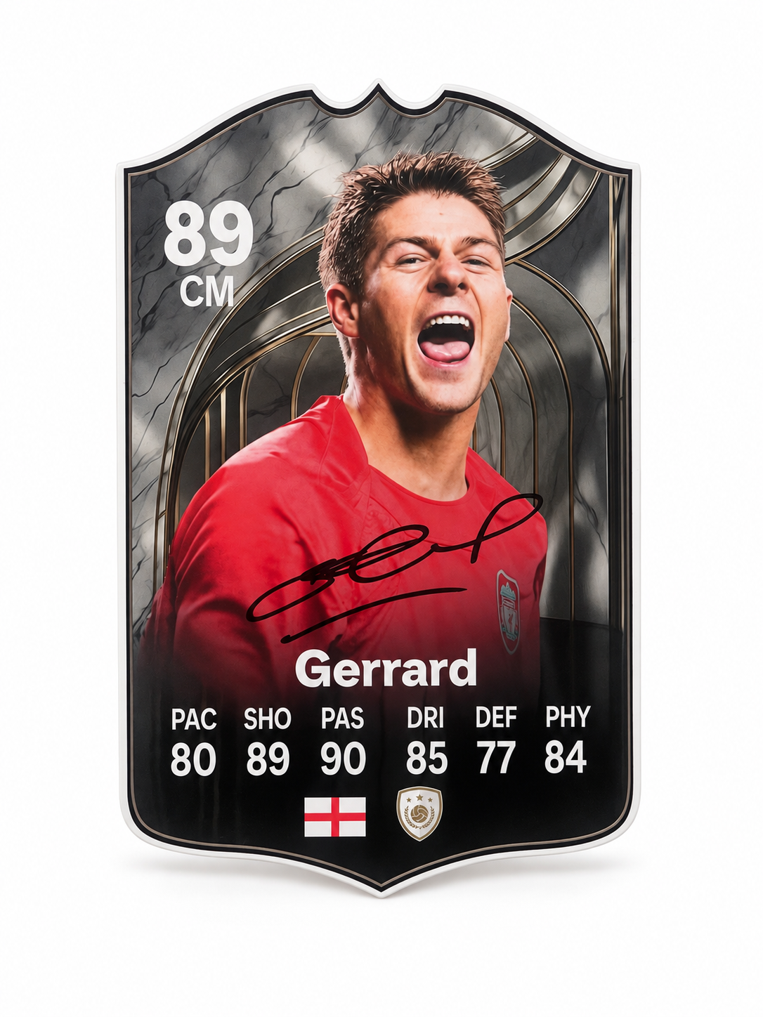Steven Gerrard Signed Football Shield — signed football memorabilia