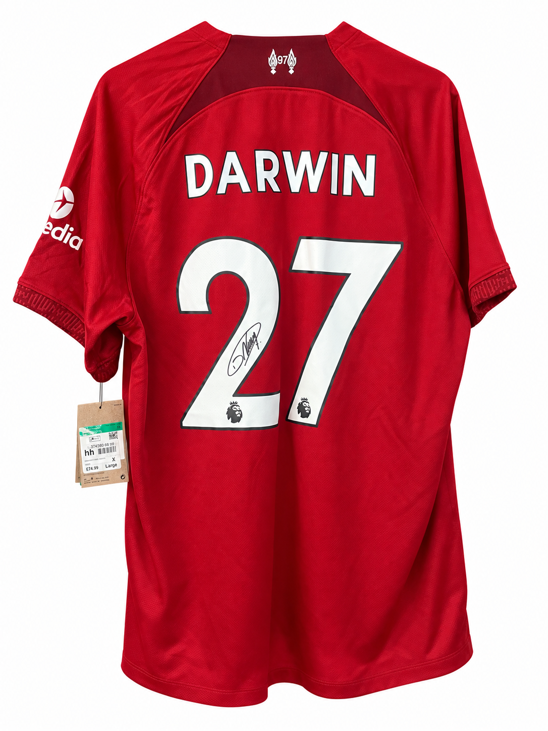 Darwin Nunez Signed Number 27 Football Shirt — signed football memorabilia