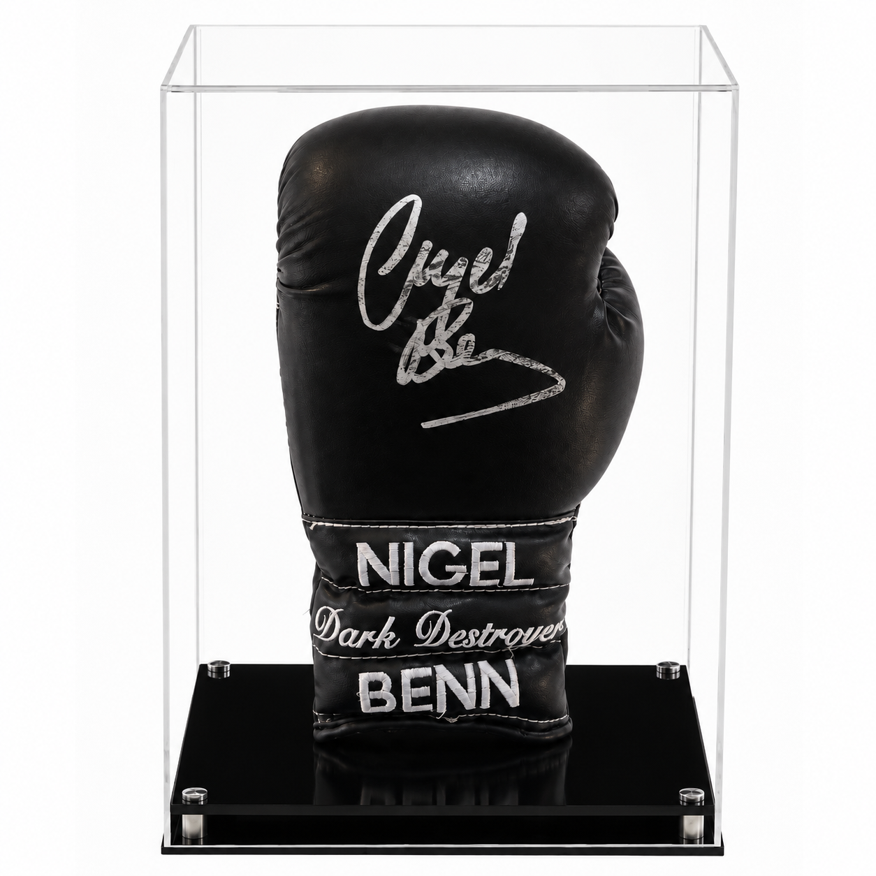 Nigel Benn Signed Boxing Glove — signed boxing memorabilia